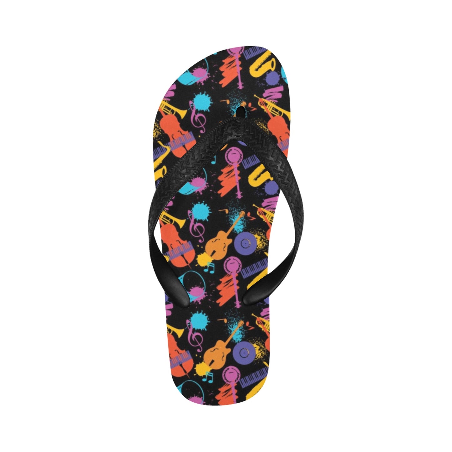Saxophone Print Design LKS406 Flip Flops