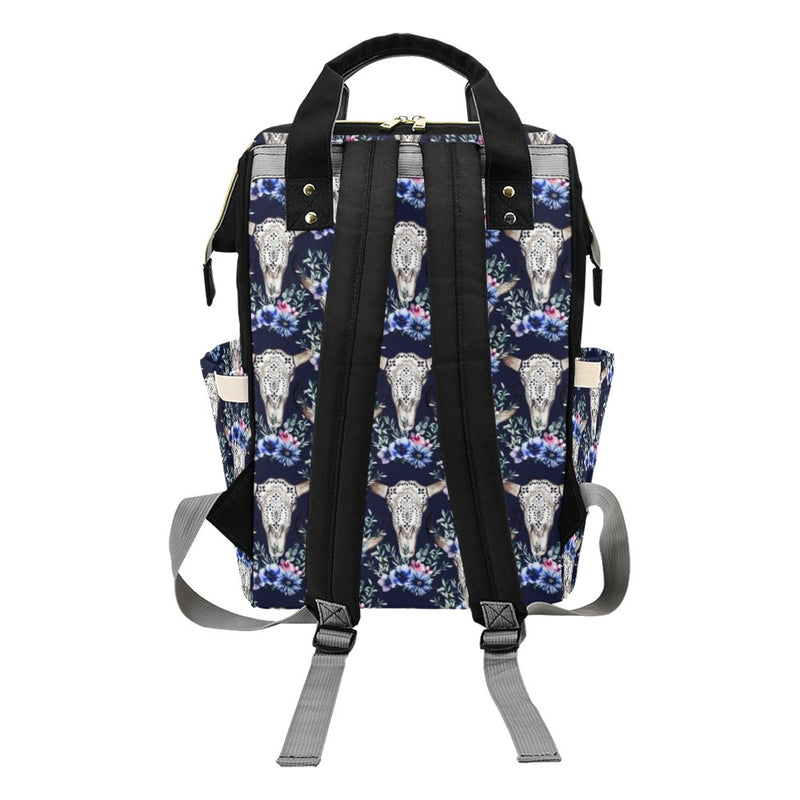 Buffalo Head Print Design LKS402 Diaper Bag Backpack