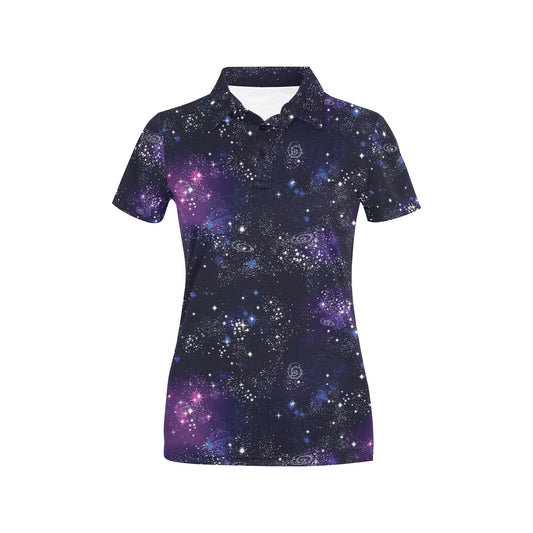 Cosmic Pattern Print Design 03 Women's Polo Shirt