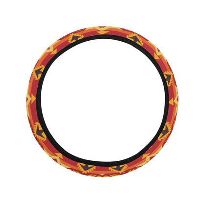 Southwest Pattern Print Design LKS309 Steering Wheel Cover with Elastic Edge