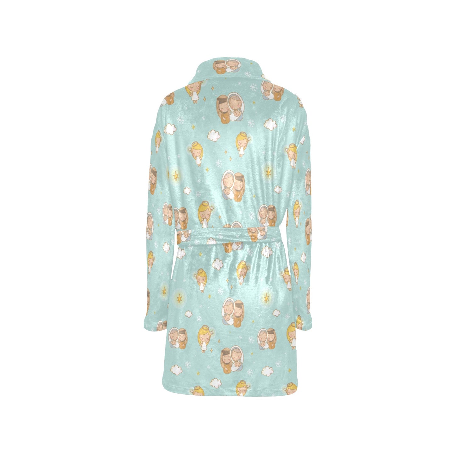 Christian Pattern Print Design 01 Women's Fleece Robe