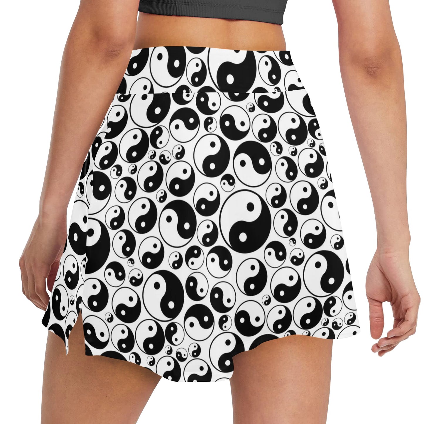 Yin Yang Print Design LKS302 17" Golf & Pickleball Skort with Pockets