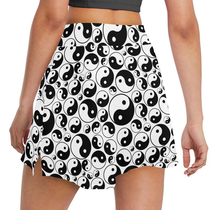 Yin Yang Print Design LKS302 17" Golf & Pickleball Skort with Pockets