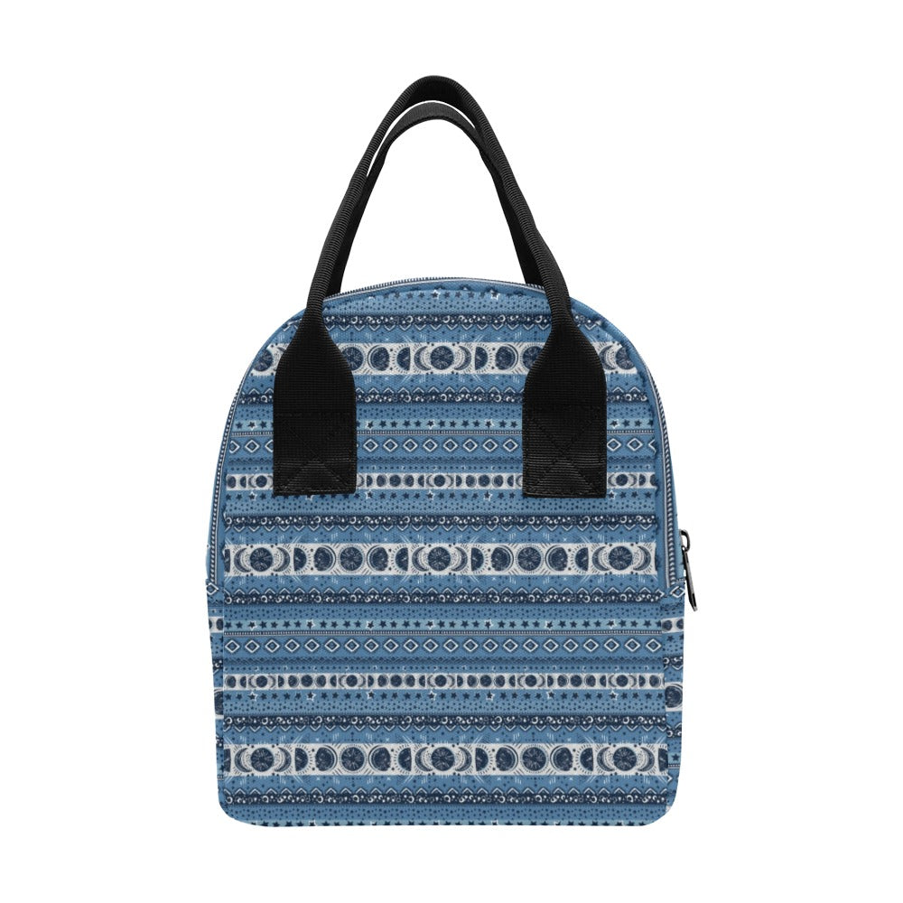 Sun Moon Pattern Print Design LKS306 Insulated Lunch Bag