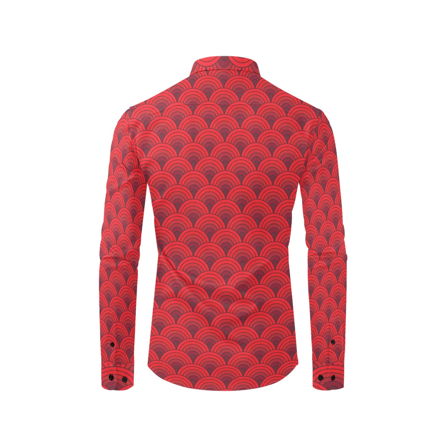 Scales Print Design LKS403 Men's Long Sleeve Dress Shirt