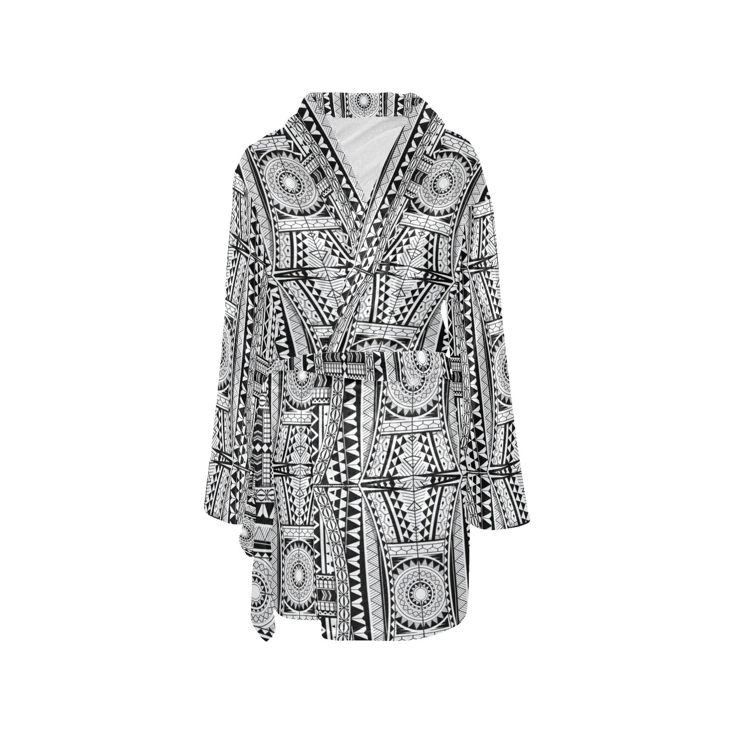 Polynesian Tattoo Design Women's Fleece Robe