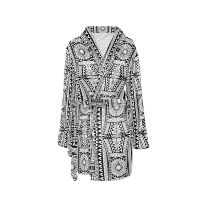 Polynesian Tattoo Design Women's Fleece Robe