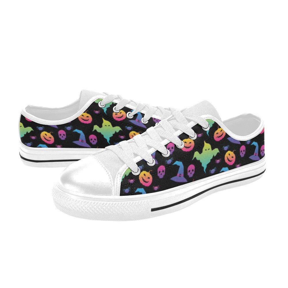 Halloween Print Design LKS404 Women's White Low Top Shoes