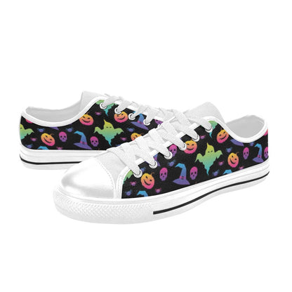 Halloween Print Design LKS404 Women's White Low Top Shoes