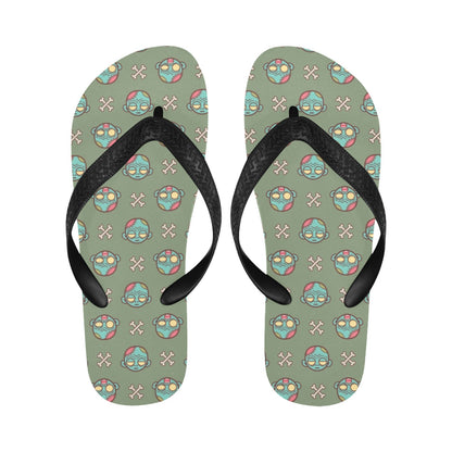 Zombie Print Design LKS301 Flip Flops