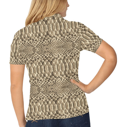 Python Pattern Print Design A02 Women's Polo Shirt