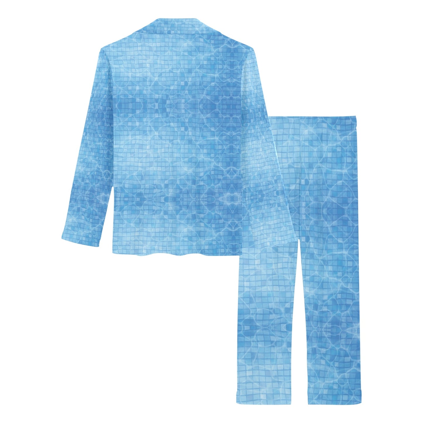 Swimming Pool Print Design LKS302 Women's Long Pajama Set