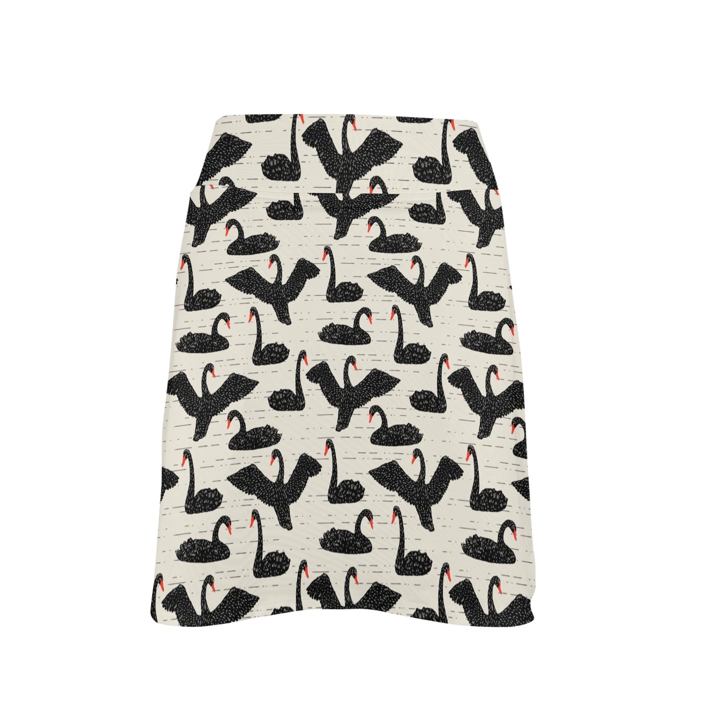 Swan Print Design LKS402 17" Golf & Pickleball Skort with Pockets
