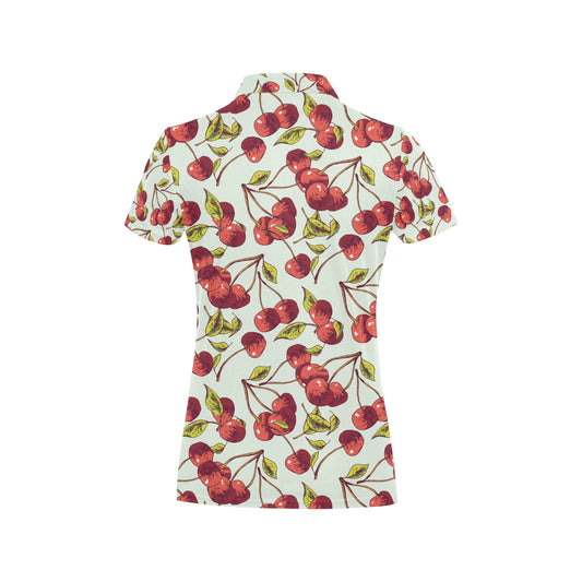 Cherry Hand Draw Women's Polo Shirt