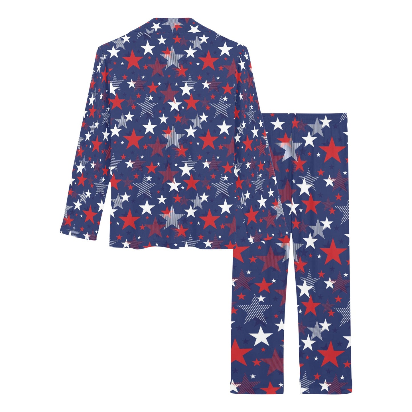 Star Print Design LKS304 Women's Long Pajama Set