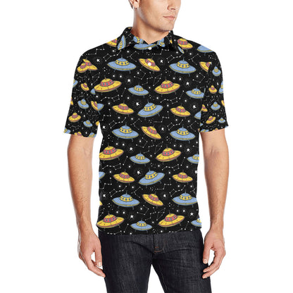 UFO Print Design LKS307 Men Polo Shirt