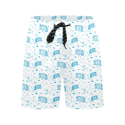 Hockey Print Design LKS303 Men's Swim Trunks Beach Shorts