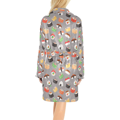 Sushi Print Design LKS307 Women's Fleece Robe