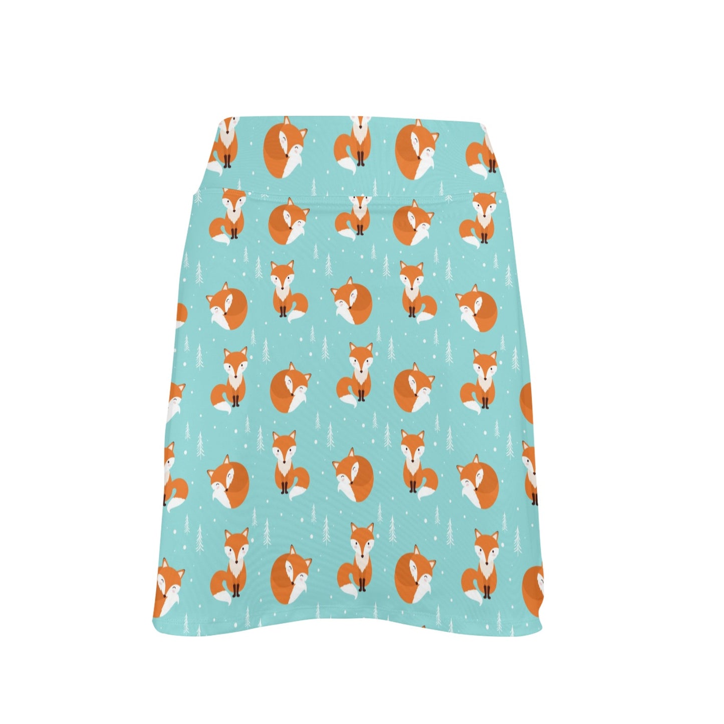 Fox Design Snow Print Pattern 17" Golf & Pickleball Skort with Pockets