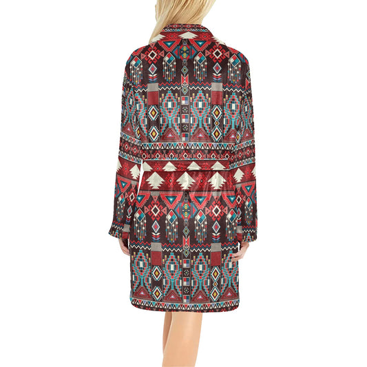 Tribal Aztec Indians native american Women's Fleece Robe