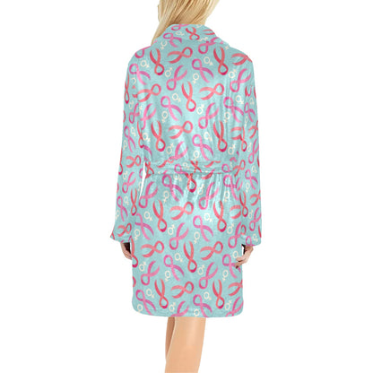 Breast cancer Pattern Print Design 03 Women's Fleece Robe