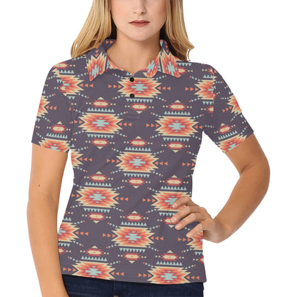 Tribal indians Aztec Women's Polo Shirt