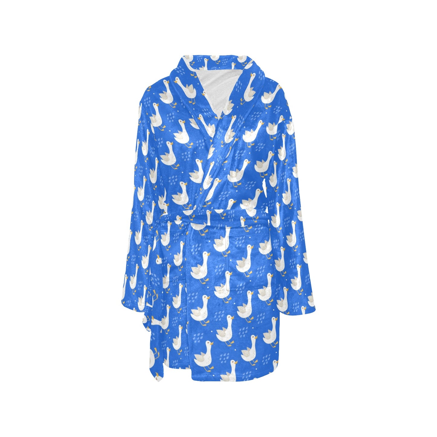 Goose Print Design LKS402 Women's Fleece Robe