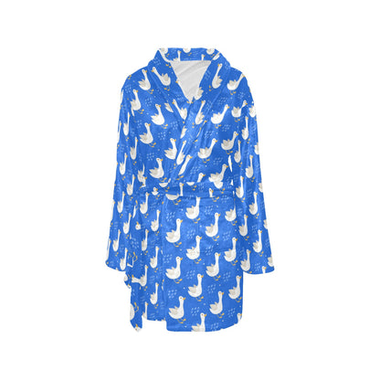 Goose Print Design LKS402 Women's Fleece Robe