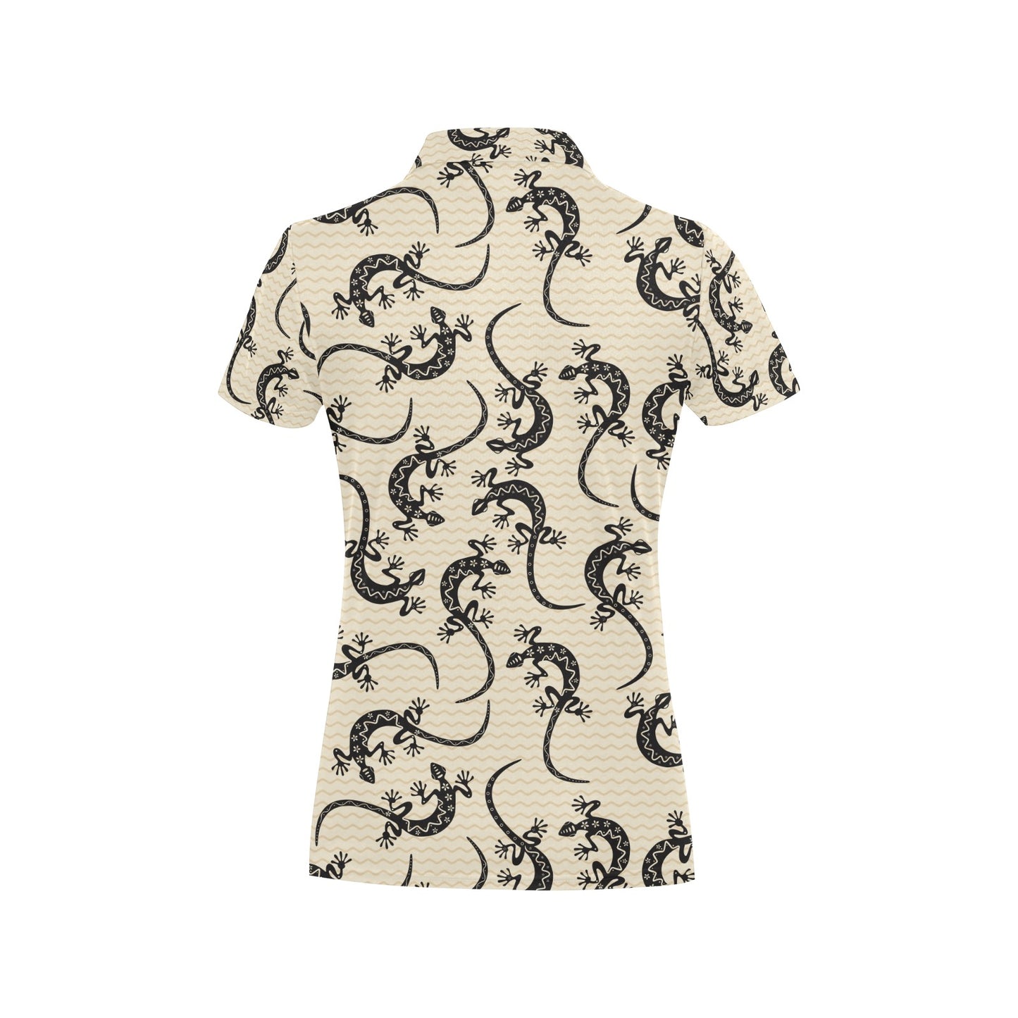 lizard Pattern Print Design 02 Women's Polo Shirt