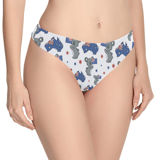 Koala Australia Day Themed Design Women's Thongs