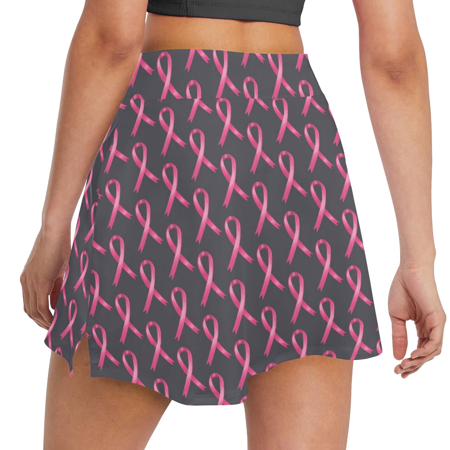 Breast Cancer Awareness Pattern 17" Golf & Pickleball Skort with Pockets