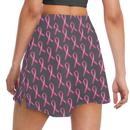Breast Cancer Awareness Pattern 17" Golf & Pickleball Skort with Pockets