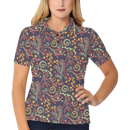 Bohemian Pattern Print Design 08 Women's Polo Shirt