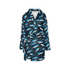 Shark Print Design LKS303 Women's Fleece Robe