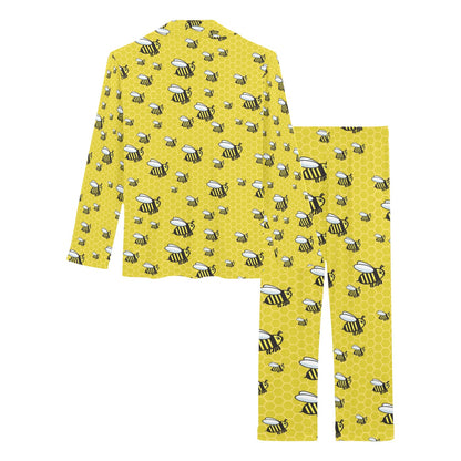Bee Cute Print Design LKS308 Women's Long Pajama Set