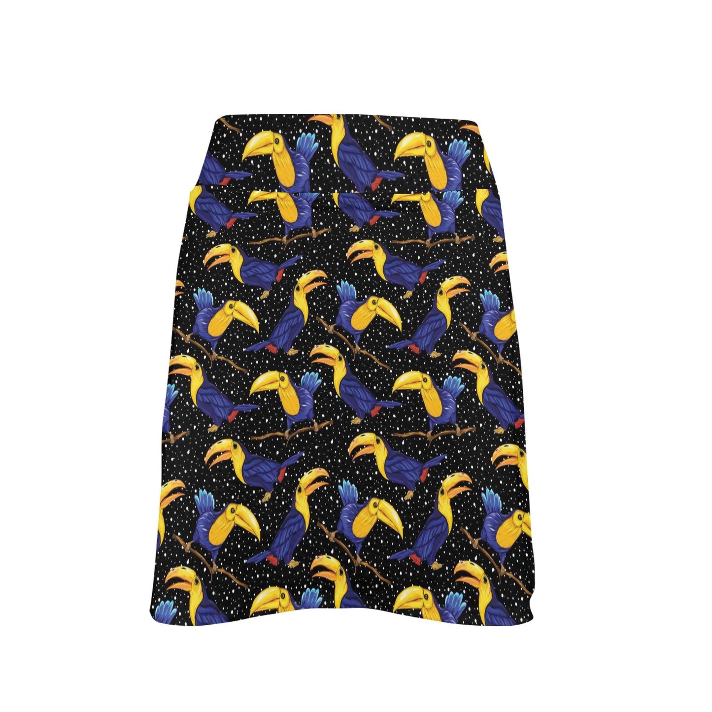 Toucan Print Design LKS307 17" Golf & Pickleball Skort with Pockets