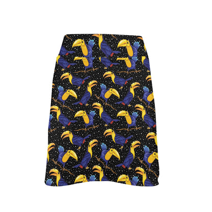 Toucan Print Design LKS307 17" Golf & Pickleball Skort with Pockets