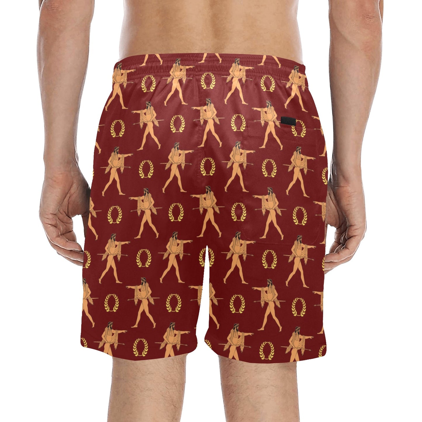 Ancient Greek Print Design LKS307 Men's Swim Trunks Beach Shorts