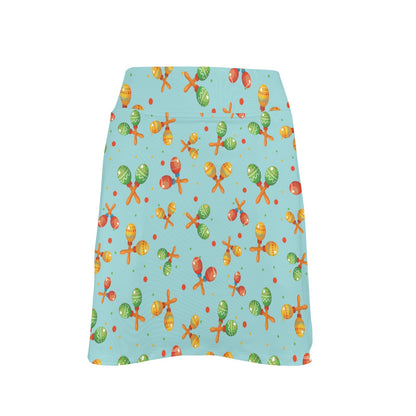 Maracas Print Design LKS402 17" Golf & Pickleball Skort with Pockets