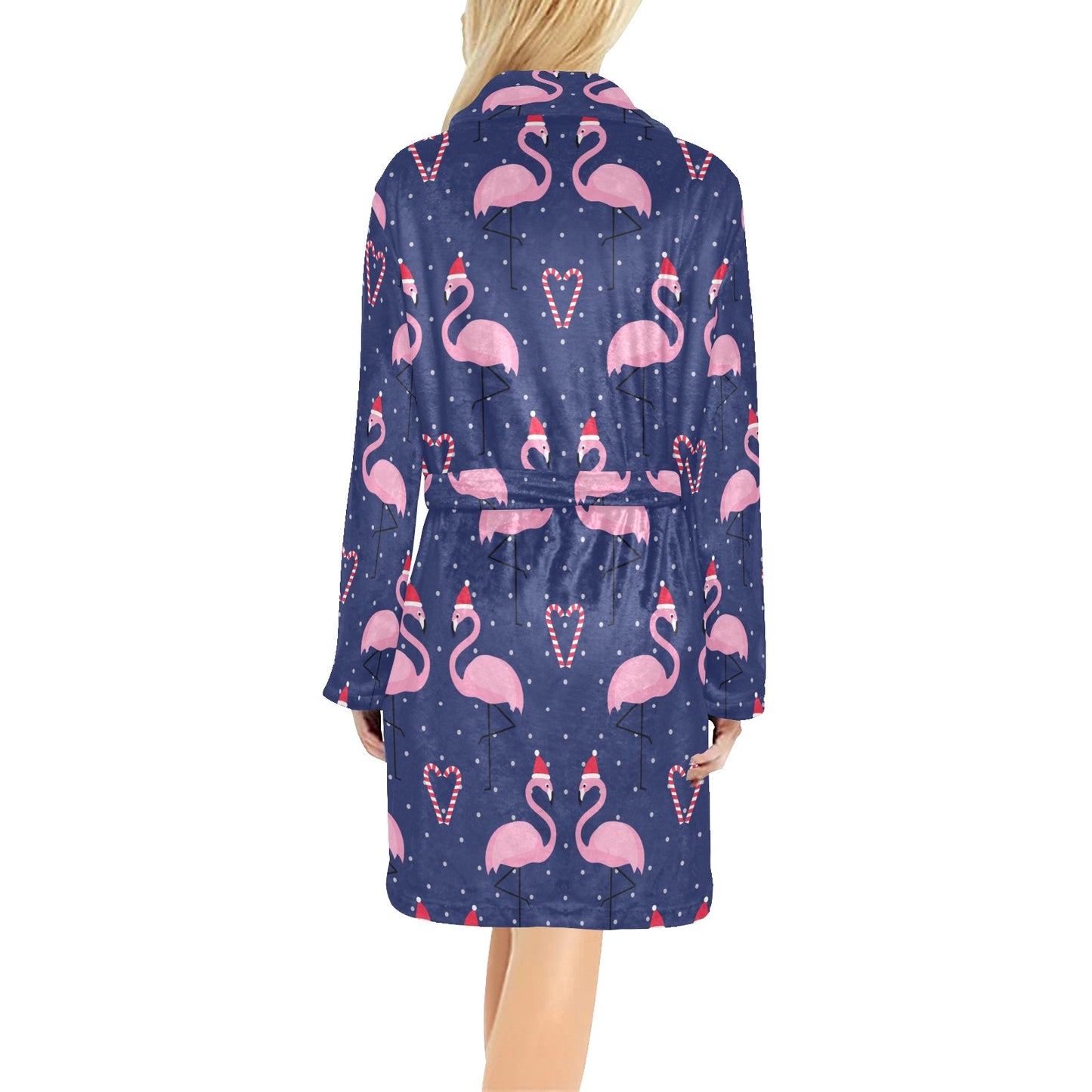 Flamingo Christmas Women's Fleece Robe