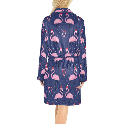 Flamingo Christmas Women's Fleece Robe