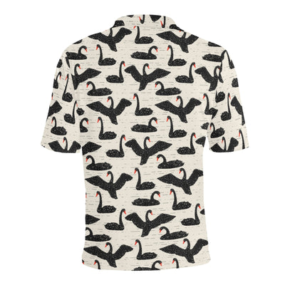 Swan Print Design LKS402 Men Polo Shirt