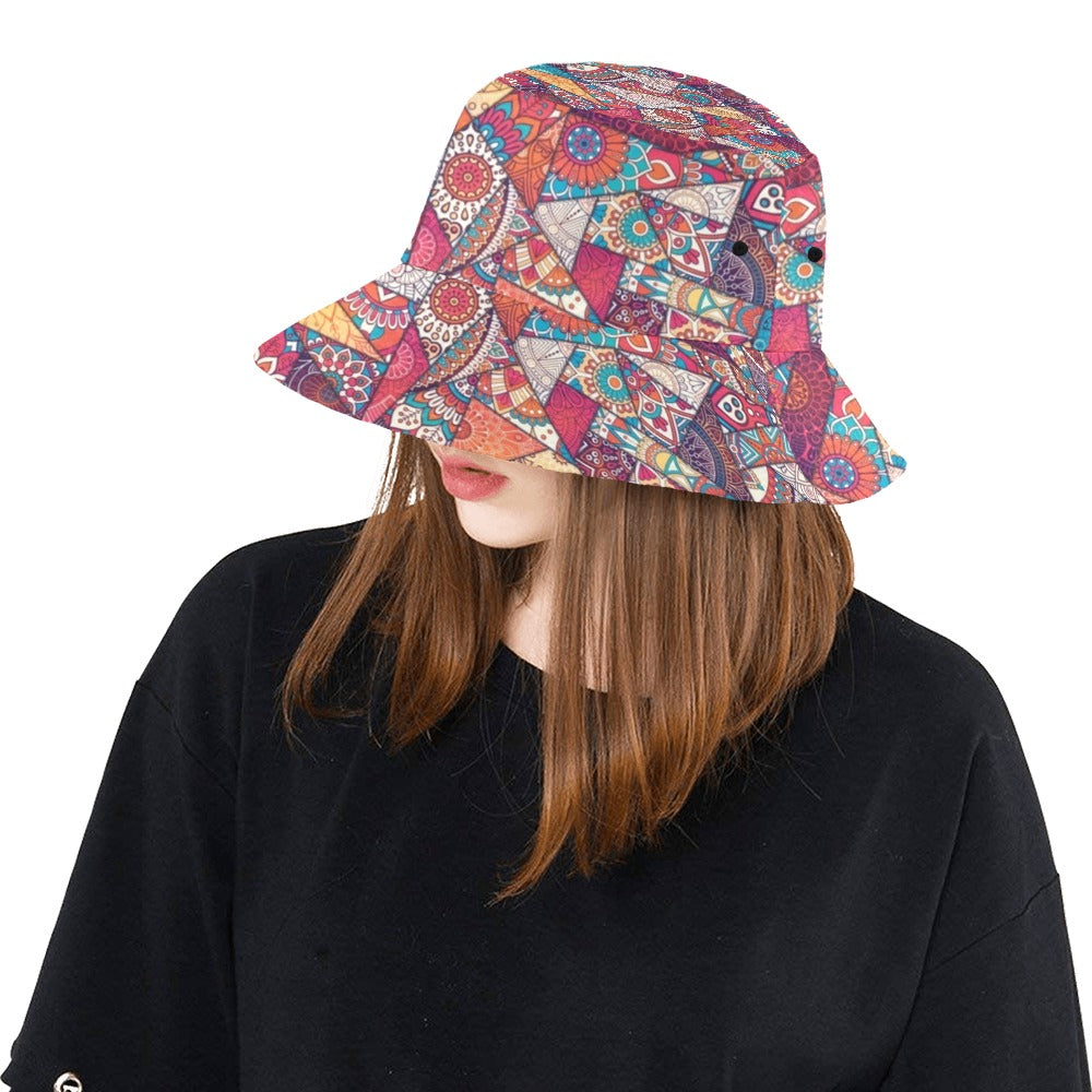 Patchwork Print Design LKS401 Unisex Bucket Hat