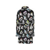 Skull Print Design LKS3013 Women's Fleece Robe