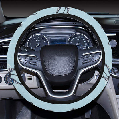 Hockey Player Print Design LKS302 Steering Wheel Cover with Elastic Edge