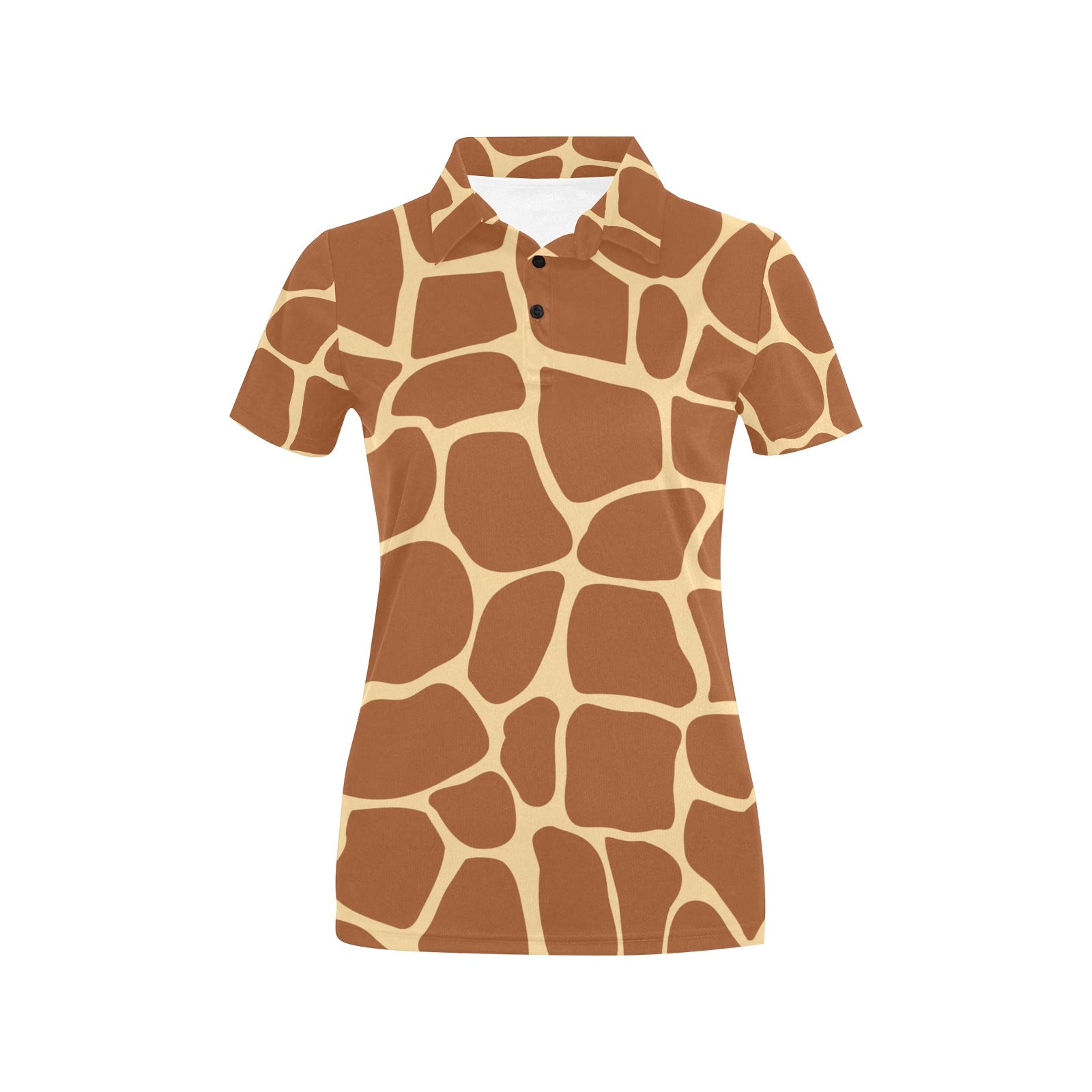 Giraffe Texture Print Women's Polo Shirt