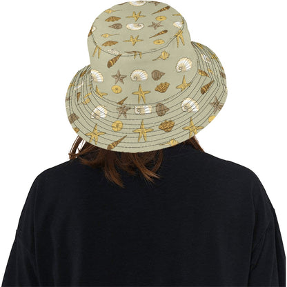 Seashell Beach Print Design LKS303 Unisex Bucket Hat