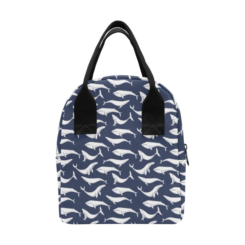 Whale Print Design LKS308 Insulated Lunch Bag