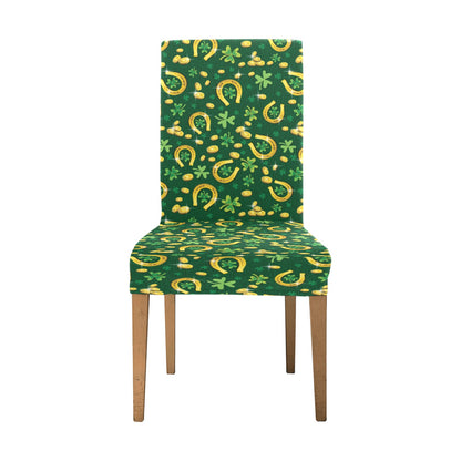 Shamrock Horse Shoes Saint Patrick's Day Print Design LKS307 Dining Chair Slipcover