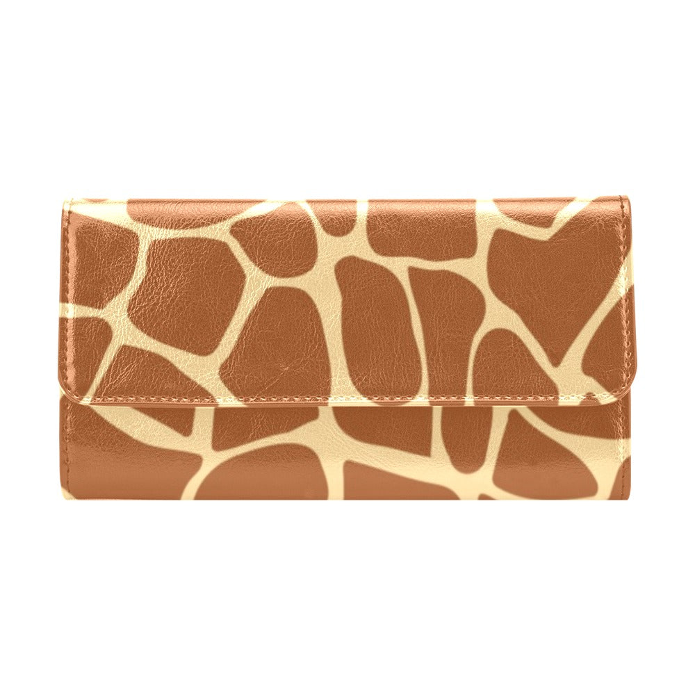 Giraffe Texture Print Women's Trifold Wallet
